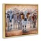 Stupell Industries Trotting Longhorn Cattle Floating Frame, design by James Corwin